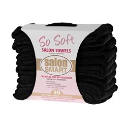 Salon Smart So Soft Microfibre Salon Towels - Black, 10pk