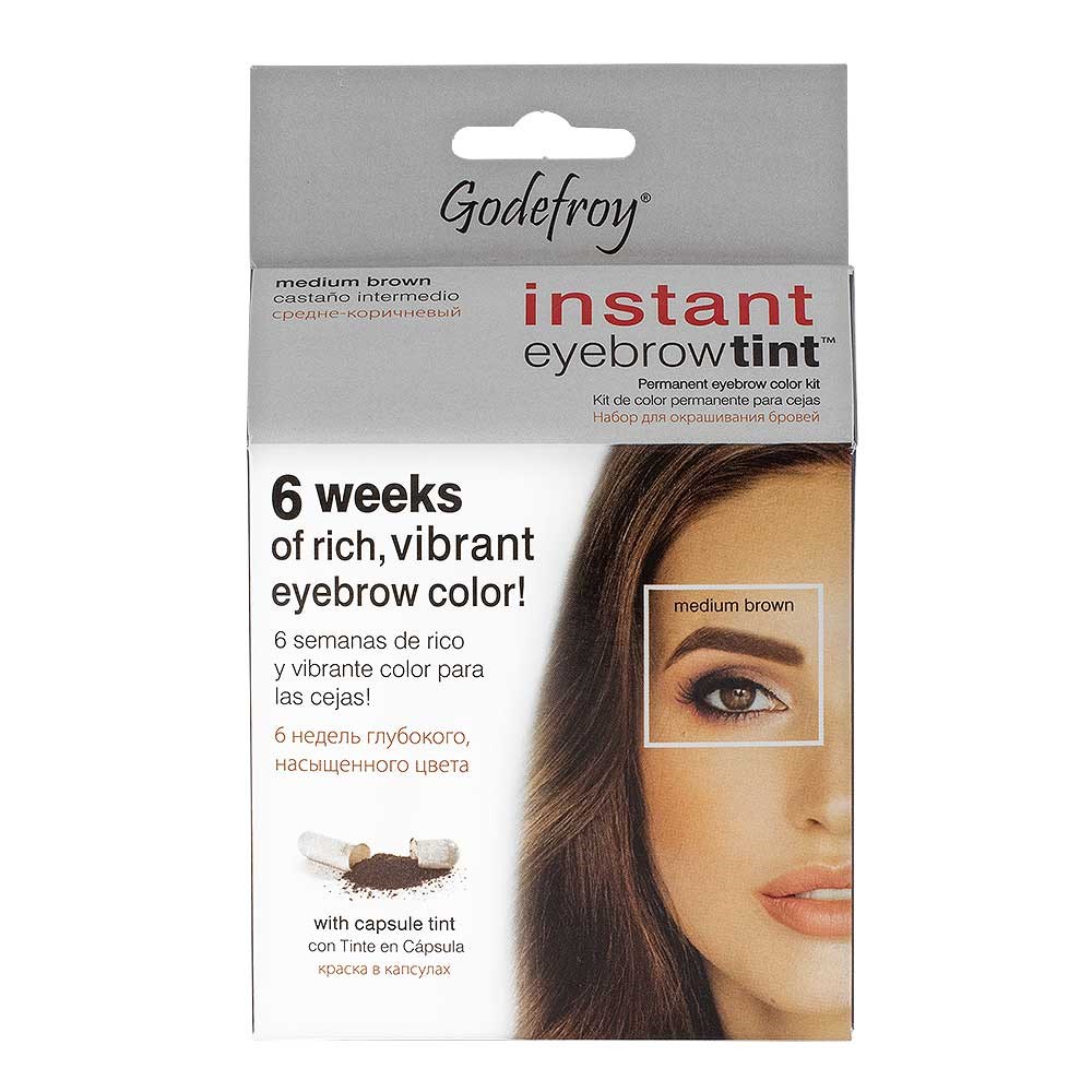 Godefroy Instant Eyebrow Tint Medium Brown - Home Hairdresser Godefroy Instant Eyebrow Tint Medium Brown - Home Hairdresser