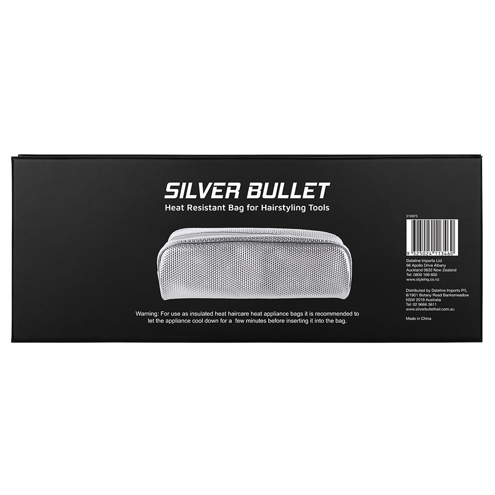 Silver Bullet Heat Resistant Bag for Hairstyling Tools Silver - Home  Hairdresser