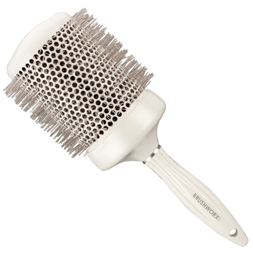 Brushworx White Pearl Hot Tube Hair Brush Jumbo Home Hairdresser