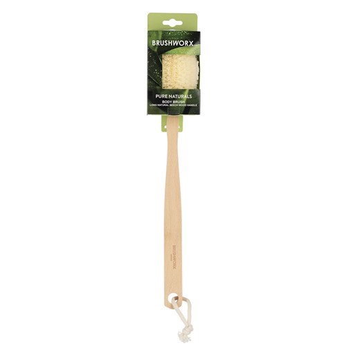 Brushworx Pure Naturals Body Brush Long Handle
