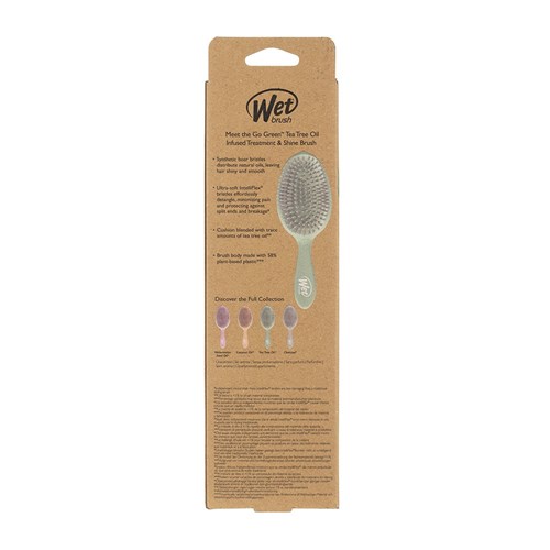 WetBrush Go Green Shine Hair Brush Aqua 
