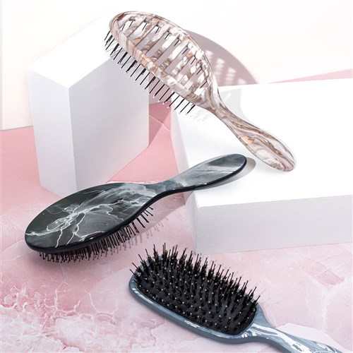 WetBrush Metallic Marble Detangler Silver 