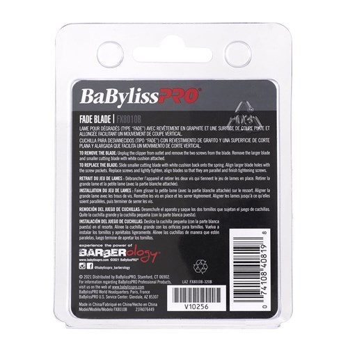 BaBylissPRO Replacement Hair Clipper Fade Blade Black FX8010B
