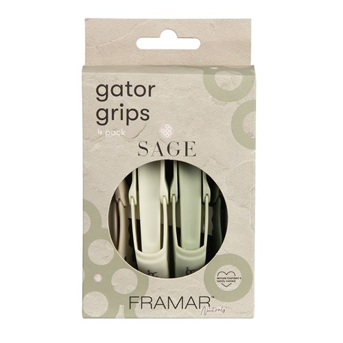 Framar Gator Grip Clips 4pk Sage