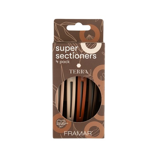 Framar Super Sectioner Clips 4pk Terra Neutrals