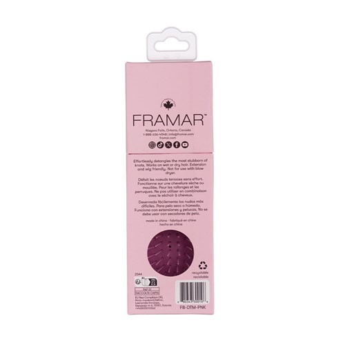 Framar Mini Detangle Hair Brush Pink