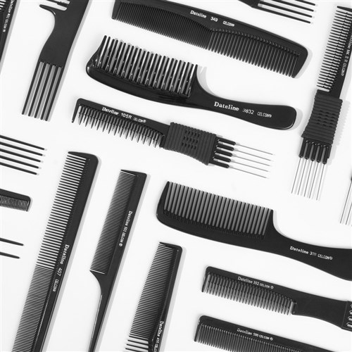 Dateline Professional Black Celcon MK11R Metal Teasing Comb