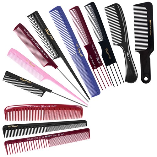 Krest No. 5 Fine Plastic Tail Comb - 21.5cm