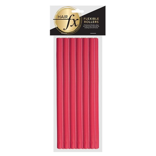 Hair FX Long Flexible Hair Rollers Red 12pk