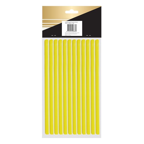 Hair FX Long Flexible Hair Rollers Yellow 12pk