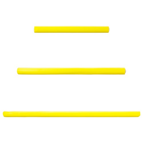 Hair FX Long Flexible Hair Rollers Yellow 12pk