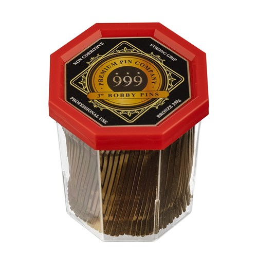 Premium Pin Company 999 Bobby Pins 3 Bronze Home Hairdresser