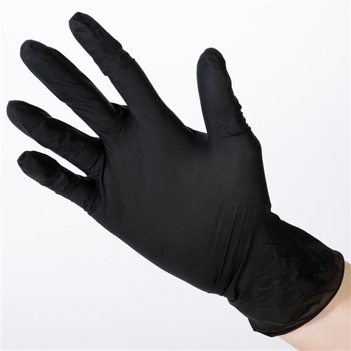 Salon Smart Nitrile Gloves Black Medium 100pk