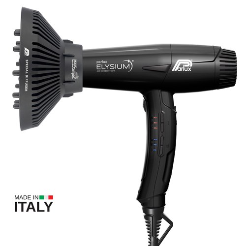 Parlux Elysium Hair Dryer and Diffuser Black
