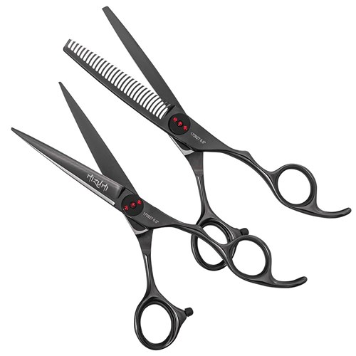 Iceman Mizumi Senshi 6” Hairdressing Scissors Thinner Set Black