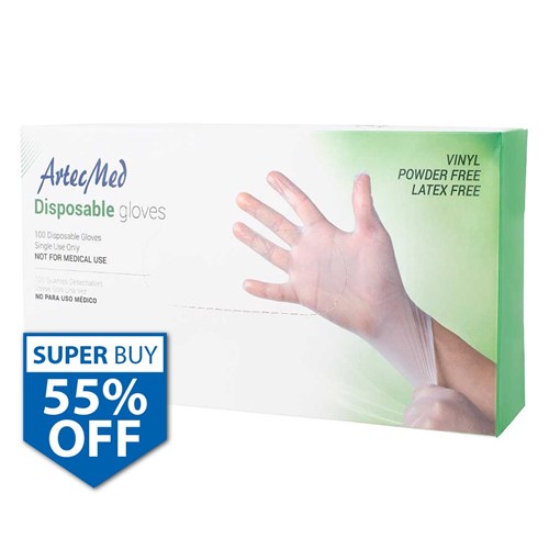 ArteMed Bulk Buy Vinyl Gloves Medium 300pk