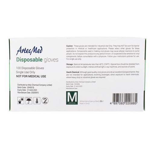 ArteMed Bulk Buy Vinyl Gloves Medium 300pk