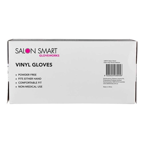Salon Smart Bulk Buy Vinyl Gloves Clear Medium 300pk