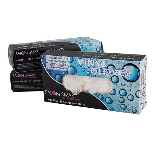Salon Smart Bulk Buy Vinyl Gloves Clear Small 300pk