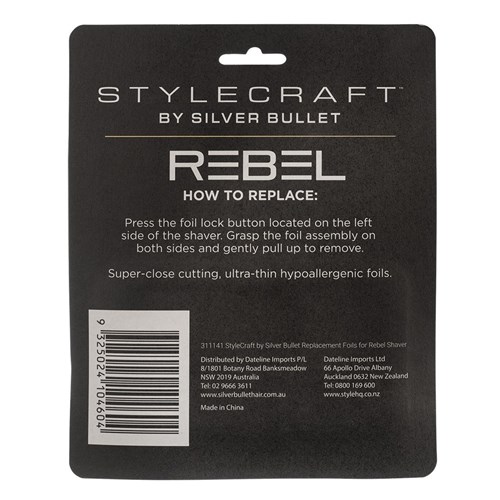 StyleCraft by Silver Bullet Rebel Shaver Replacement Foils