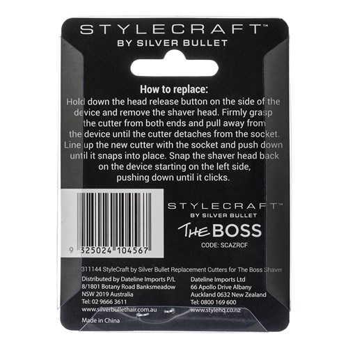 StyleCraft by Silver Bullet Replacement Cutters for The Boss Shaver