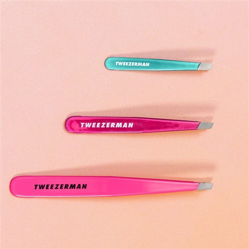 Tweezerman Mini Slant Tweezer Pink