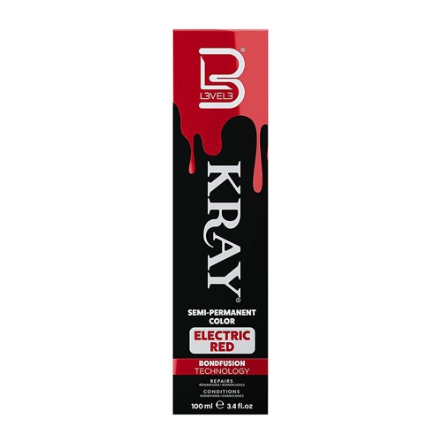LVL3 KRAY COLOR ELEC RED 100ML 200100 SEMI PERMANENT COLOUR LEVEL3 L3VEL3