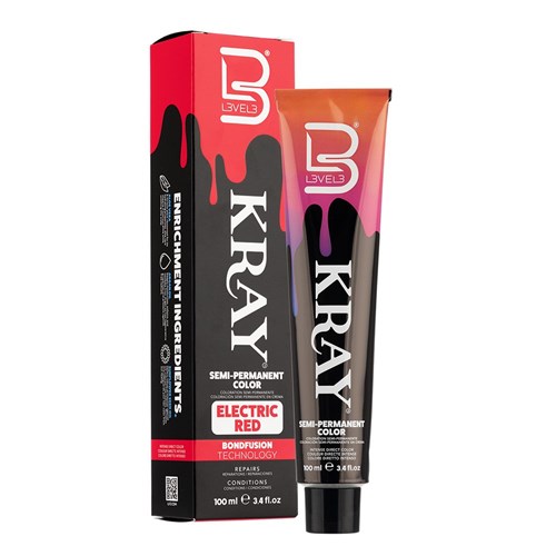 LVL3 KRAY COLOR ELEC RED 100ML 200100 SEMI PERMANENT COLOUR LEVEL3 L3VEL3