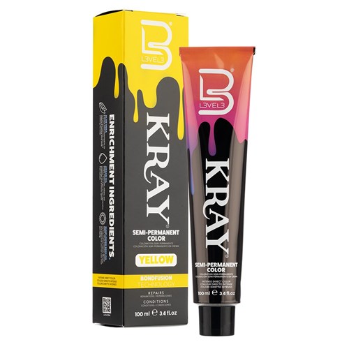 LVL3 YELLOW SEMI COLOR 200106 100ML SEMI PERMANENT KRAY LEVEL3 L3VEL3