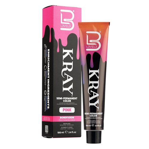 LVL3 KRAY COLOR PINK 100ML 200107 SEMI PERMANENT COLOUR LEVEL3 L3VEL3