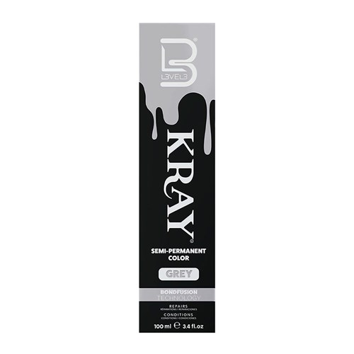 LVL3 KRAY COLOR GREY 100ML 200108 SEMI PERMANENT LEVEL3 L3VEL3