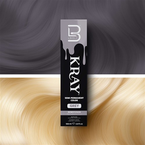 LVL3 KRAY COLOR GREY 100ML 200108 SEMI PERMANENT LEVEL3 L3VEL3