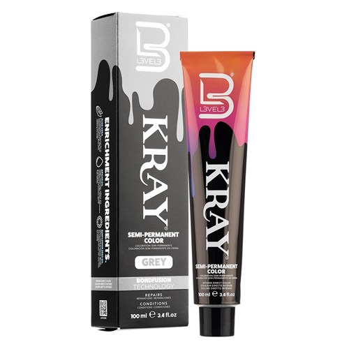 LVL3 KRAY COLOR GREY 100ML 200108 SEMI PERMANENT LEVEL3 L3VEL3