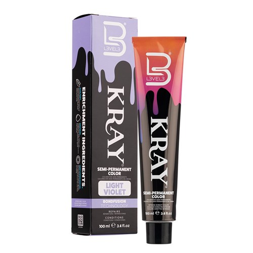 LVL3 KRAY COLOR LT VIOLET 100M 200109 100ML SEMI PERMANENT COLOUR LEVEL3 L3VEL3
