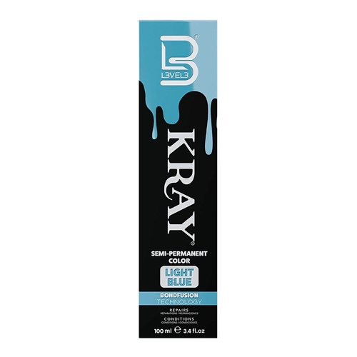 LVL3 KRAY COLOR LT BLUE 100ML 200110 SEMI PERMANENT COLOUR LIGHT BLUE LEVEL3 L3VEL3