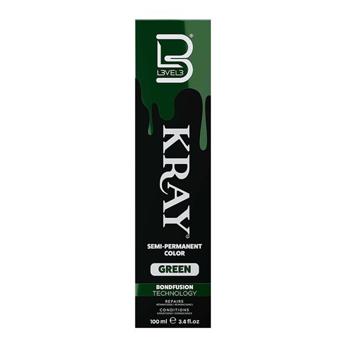 LVL3 KRAY COLOR GREEN 100ML 200112 100ML SEMI PERMANENT COLOUR LEVEL3 L3VEL3