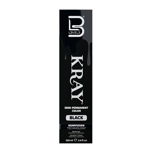 LVL3 KRAY COLOR BLACK 100ML 200113 100ML SEMI PERMANENT COLOUR LEVEL3 L3VEL3