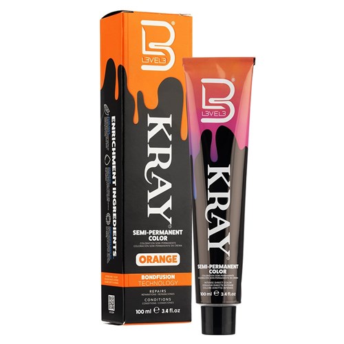 LVL3 KRAY COLOR ORANGE 100ML 200115 100ML SEMI PERMANENT KRAY LEVEL3 L3VEL3 COLOUR