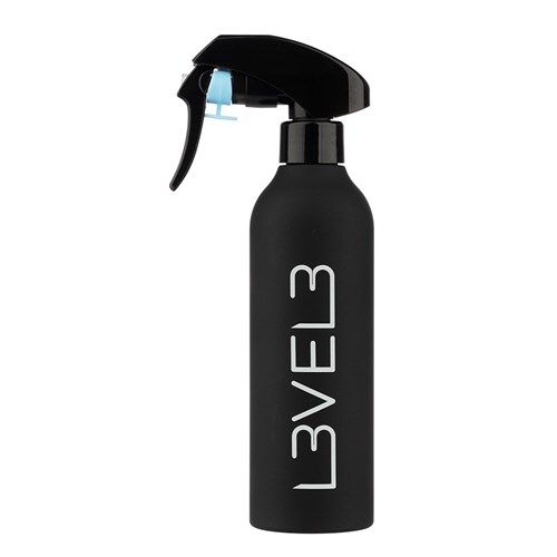 LVL3 BLACK WATER SPRAY BOTTLE R009-6B RUBBERIZED LEVEL3 L3VEL3