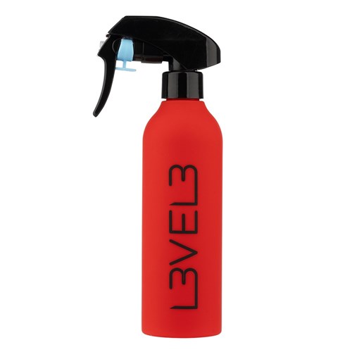 LVL3 RED WATER SPRAY BOTTLE R009-6R RUBBERIZED LEVEL3 L3VEL3
