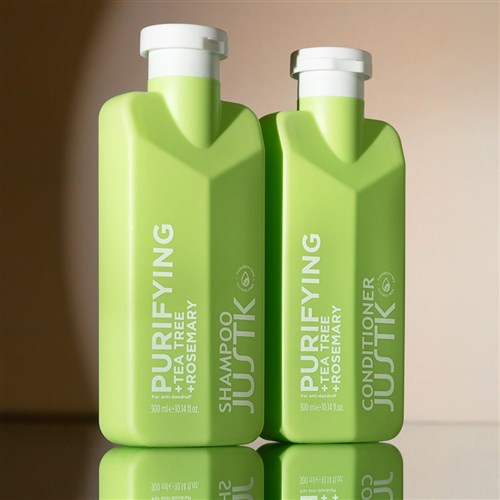 JUSTK PURIFYING COND 300ml TEA TREE & ROSEMARY CONDITIONER ANTI DANDRUFF