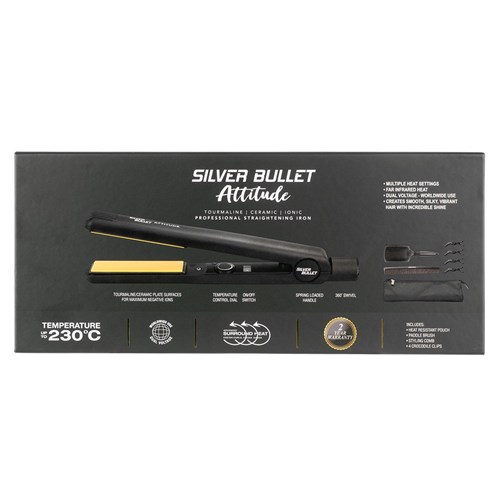 Silver Bullet Attitude Hair Straightener Black Home Hairdresser