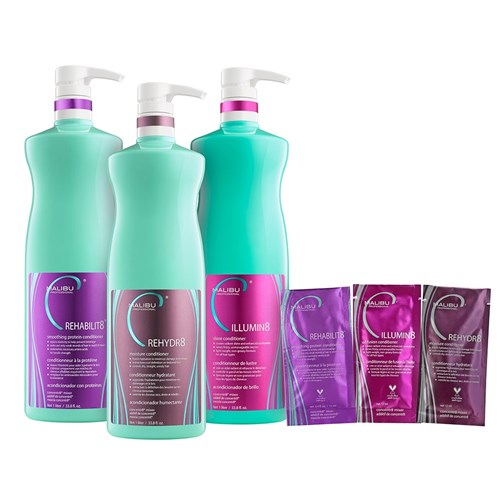 Malibu C Rehabilit8 Protein Conditioner 6pc