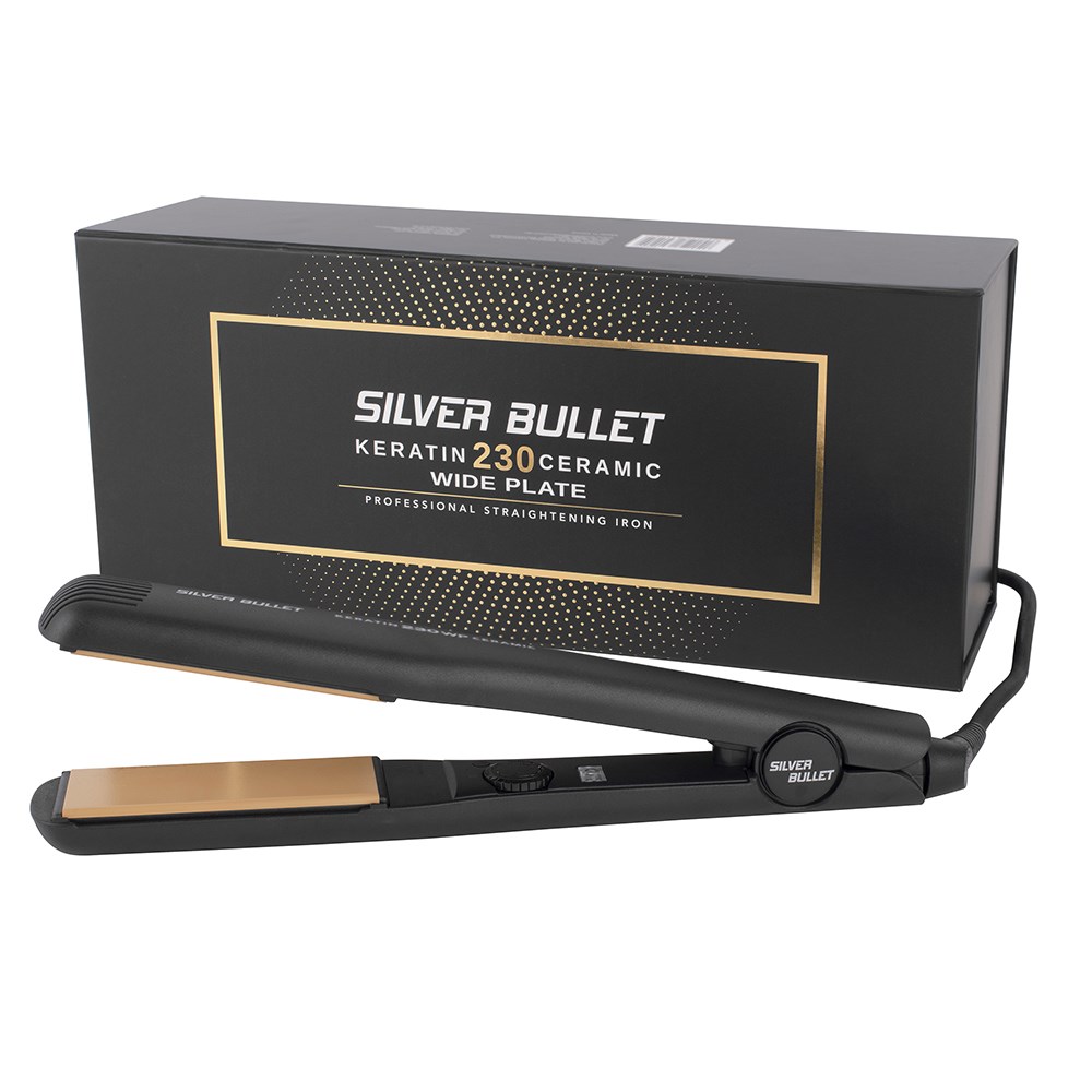 Silver Bullet Keratin 230 Wide Plate Hair Straightener Home Hairdresser